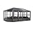 Sojag 12' x 18' Outdoor Charleston Aluminum Solarium Sunroom with Mosquito Net, Dark Gray