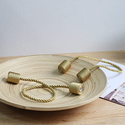 OCIOLI 4 Pack magnetischen Vorhang Krawattenhalter Vorhang Krawattenhalter Vorhang Krawatten mit dickeren Twist Rope & Starke Magnet Krawatte zurück für Vorhänge