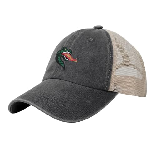 UAB Blazers Hat Adjustable Athletic Vintage Washed Distressed Mesh Baseball Cap Black