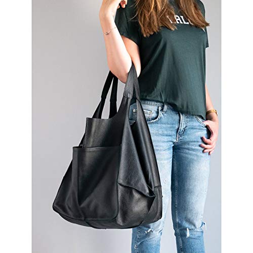 QKFON Vrouwen grote handtas PU lederen tas werk Tote schoudertas portemonnee zachte crossbody oversized tas cadeau voor… - Image 4