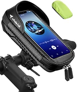 whale fall Hard Bike Phone Holder, 2023 Newest Bike Handlebar Bag Rotating Bike Bag Bike Cell Phone Holder Electric Bike Bag Bike Accessories for Mobile Phone with Case Under 7''