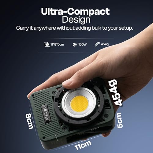 Image of HIFFIN HF-150W Bi-Color Wonder Series LED Video Light 150W with Silent Cooling Fan & App Control | 2700K-6500K | 18300 Lux | CRI 95+ | 1%-100% Dimmable Studio Light for Photography & Videography