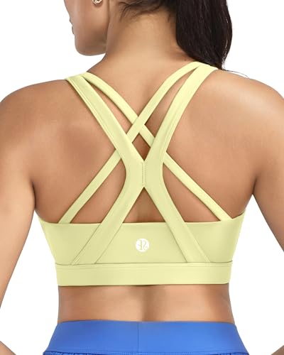 Image of RUNNING GIRL Sports Bras for Women,Seamless Strappy Sports Bra High Support Crisscross Back with Removable Pads