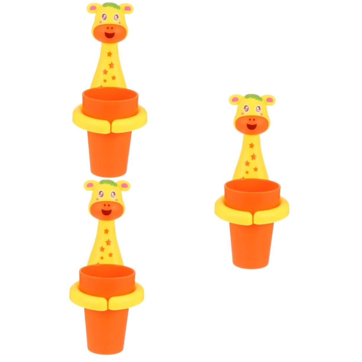 Amosfun 3 Juegos De Soportes para Cepillos De con Vaso para Enjuague Bucal para Baño Material PP Diseño Que Ahorra Espacio Sin Perforaciones Almacenamiento Moderno para Cepillos De