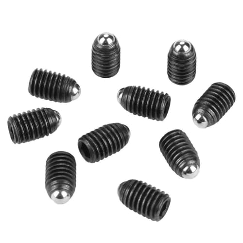 Spring Plunger Set, M8 Thread Ball Plungers, 10pcs Carbon Steel Hex Socket Push Fit Spring-Loaded Positioning Pins for Mechanical Devices, and Clamps, M8 x 12mm