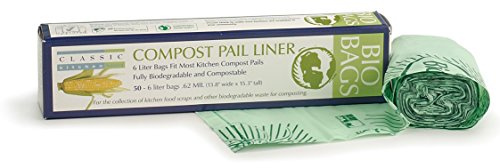 RSVP BioBags for Compost Pails, 1 Gallon, 6L, 50-Count