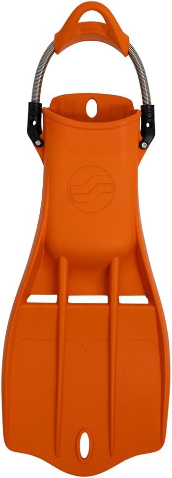 Sherwood Scuba All Rubber Forge Diving Fin with Pring Strap (Orange, MD)