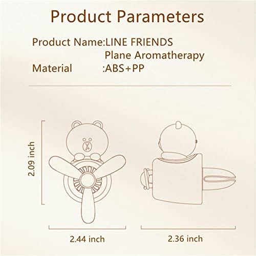 Choco Bear Pilot Car Air Freshener,Cute Car Diffuser Rotating Propeller Air Outlet Vent Fresheners,Aromatherapy Ornament Car Accessories,Air Fresheners For Cars,Creative Car Perfume Decoration… #TOP6