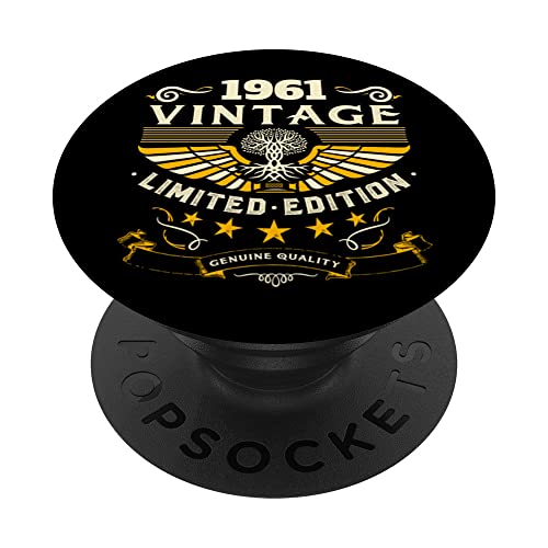 Retro 1961 Birthday Pop Socket divertido regalo de cumpleaños 1961 1961 PopSockets PopGrip Intercambiable