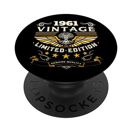 Retro 1961 Birthday Pop Socket divertido regalo de cumpleaños 1961 1961 PopSockets PopGrip Intercambiable
