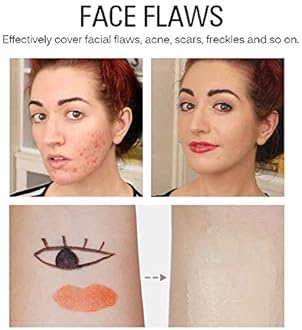 Pro Full Cover Liquid Concealer, Waterproof Smooth Matte Flawless Finish Creamy Concealer Foundation Corrector for Eye Dark Circles Spot Face Concealer Makeup Base, 6ml/0.20Fl Oz