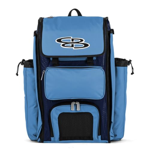 Boombah Catchers Superpack Bat Bag - BM-9024C23 Navy/Columbia - Holds 4 Bats - Backpack Version (no Wheels)