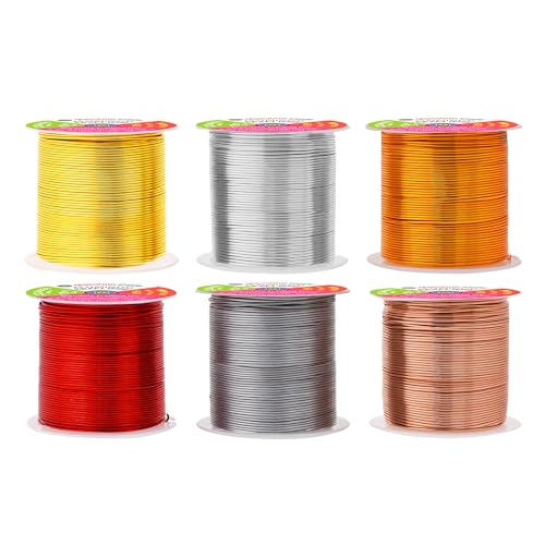 Image of Mandala Crafts 22 GA Gray Copper Red Assorted Anodized Aluminum Craft Wire | 450 FT, Colored, Flexible, Bendable for Bonsai Armature Sculpting Wire Wrapping Jewelry Making, Weather & Tarnish Resistant