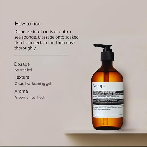 Image of Aesop Geranium Leaf Body Cleanser + Scrub | 16.9 oz + 6.2 oz