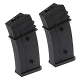 Fabriqué en matériau ABS. Generic Airsoft Spares Parts Battleaxe 2pcs 470rd Hi-Cap Mag Magazine pour CYMA, Classic Army, ARES, S&T, JG, Elite Force, Tokyo Marui G36 AEG Noir