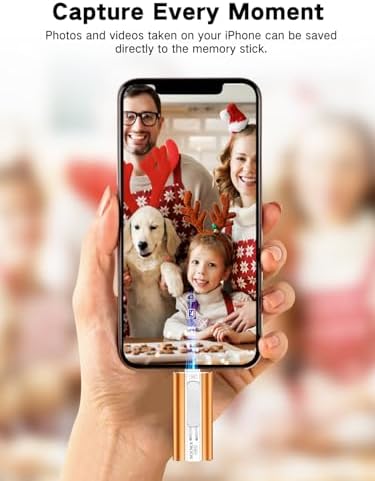 512GB 듀얼 인터페이스 USB 플래시 드라이브, 플러그 앤 플레이, 앱 필요 없음, 사진 및 비디오 백업을 위한 외부 저장 공간, 아이폰, 아이패드, 안드로이드폰 및 PC와 호환, 1팩, 다크 오렌지 — 사진 5
