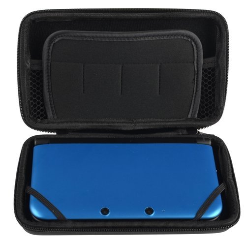 TNP New 3DS XL Case (Black) Compact Travel EVA Hard Protective Carrying Bag Pouch Storing Cover Pack Zippered Sleeve Accessories for Nintendo 3DS XL LL and New 3DS LL Gaming Console [Nintendo 3DS]