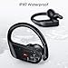 TAGRY Wireless Headphones Sport Earphones with Earhook Mic in-Ear headsets Balck