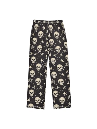 ZZKKO Halloween Skull Star Boys Pants for Kids Jogger Pants with Pockets S