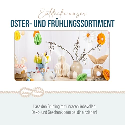 Ostereier-Anhänger, 6er Set: Kleine Osteranhänger aus Plastik, Osterdeko zum Aufhängen, Deko Ostern, Für Osterstrauch, Mit Osterhasen, Schwarz, Weiß & Gold, Modern, Indoor Osterschmuck hängend, 6 cm
