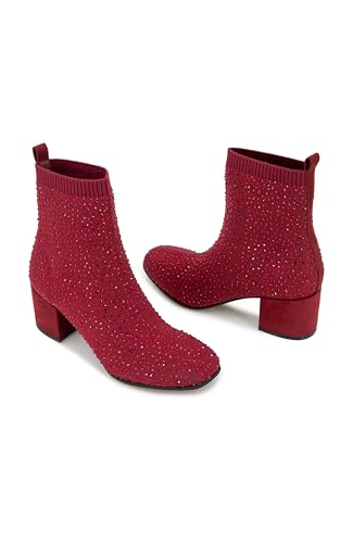 Bottines Rida Kenneth Cole en daim stretch avec bijoux intégrés