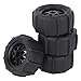 Drfeify 4Pcs RC Car Beach Tires,Universal Rubber Plastic RC Desert Wheels for 1/14 1/16 1/18 RC Car