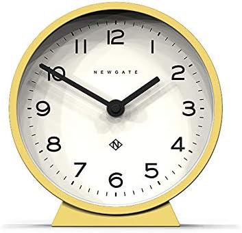 NEWGATE® M Mantel Silent Sweep Mantel Clock - 'No Tick' - A Modern Mantelpiece Clock - Small Clock - Clocks For Living Room - Office Clock - Desk Clock - Mantel Clocks - Minimalist Dial - (Grey)