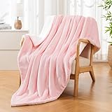 Andency Pink Sherpa Fleece Throw Blanket for Couch - Girls Valentine Gift Soft Warm Thick Blanket for Winter, Plush Reversible Blanket for Bed Sofa, 50x60 Inches