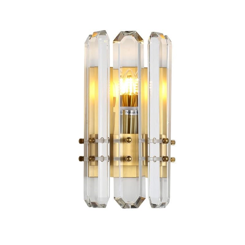Applique cristal doré et cuivre bougeoir français ambiance magique