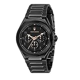 reloj automatico de hombre La extrema atención al detalle se resume en tres elementos distintivos de la Colección Maserati Triconic: el doble acabado brillante y contrastado, las manecillas luminiscentes con una particular forma puntiaguda que recuerda a la del Tridente y la corona de cabujón con el logotipo.