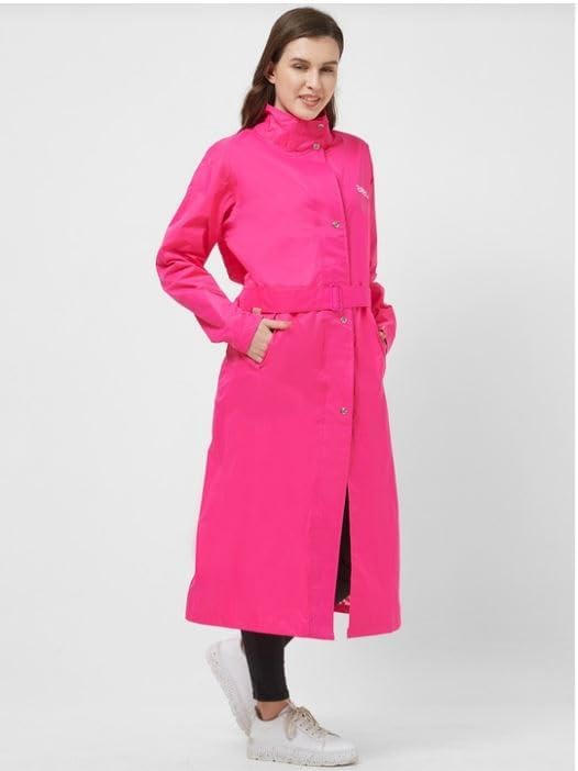 Image of Dressify Rainfighter Women /Ladies High Neck Raincoat | Waterproof Long Raincoat with Belt