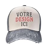Matériau de haute qualité – Nos casquettes personnalisées sont fabriquées en coton de haute qualité, offrant un look moderne, une grande durabilité et une résistance aux rayures. La taille réglable convient parfaitement aux hommes et aux femmes, garantissant un confort optimal.