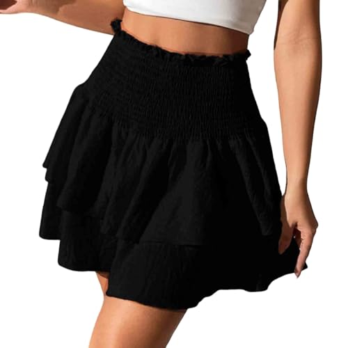 Jupe courte d'été fluide taille haute pour sublimer la silhouette