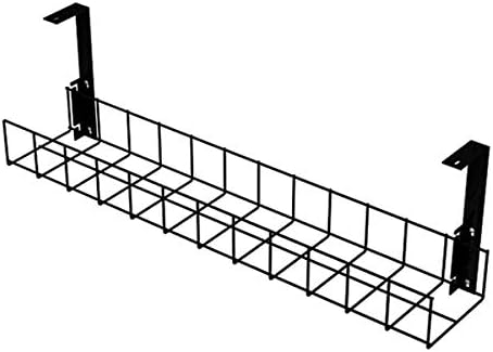 AMP Wire Under Desk Cable Tidy Basket - 815mm Long - Black