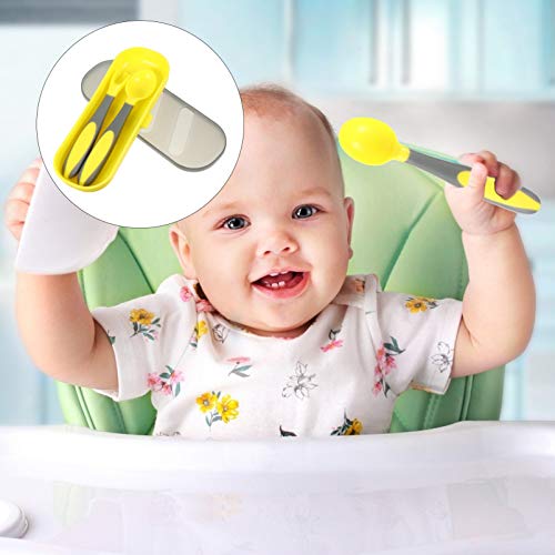 STOBOK Colher E Garfo Bebê Aprendizagem Treinamento Utensílios Utensílios de Fase de Desmame Do Bebê