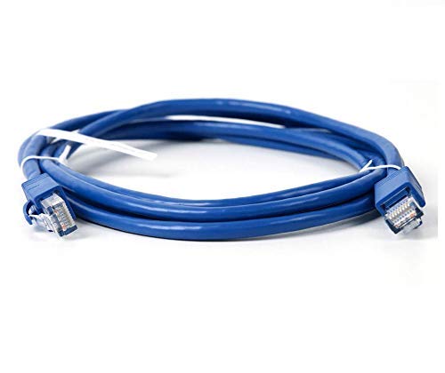 Image of ATEVON 5M CAT5 Ethernet LAN Cable - High-Speed RJ45 Network Patch Cord for PC, Laptop, Router, Modem & Switch - Blue /White - Pack of 1