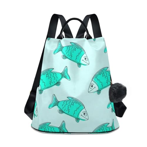Sac à dos poisson turquoise en ville pour vos sorties décontractées