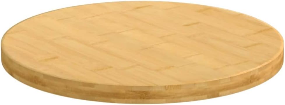 Table Top Natural Bamboo Bamboo 11.8 in Diameter Durable Kitchen Furniture Table Parts Tops