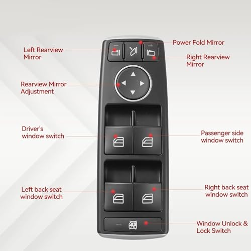Commande leve vitre electrique Benz A200 B250 2013-2017 | Interrupteur 1669054400 - 3