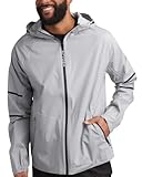 Nahtversiegelte Herren-Regenjacke mit Kapuze: Diese wasserdichte Golf-Regenjacke für Herren bietet erstklassigen Schutz. Vollständige Nahtversiegelung und eine verstellbare Kapuze halten Sie bei stürmischem Wetter bedeckt, perfekt zum Packen in Ihre verstaubare Regenjacke für Herren oder auf den Trails.