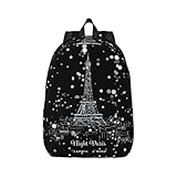 Application : le sac à dos imprimé Tour Eiffel de Paris de nuit peut s'adapter à de nombreuses occasions. Vous pouvez le transporter à l'université, à la randonnée, au shopping, au vélo, en voyage, à un rendez-vous, etc. Bretelles réglables, se resserrent et se desserrent facilement.