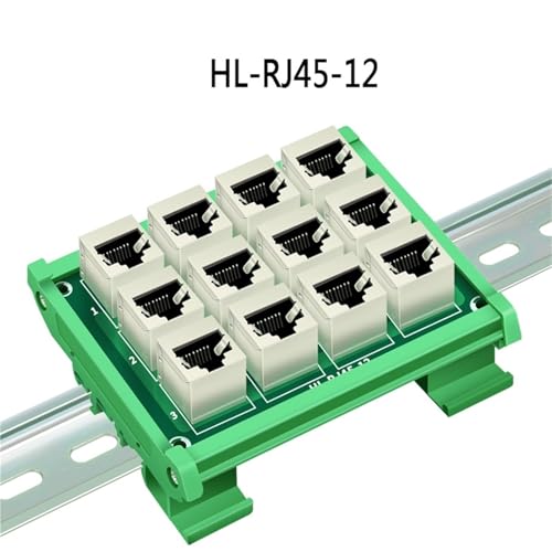 Placa PCB con conector hembra RJ45 de 12 vías para proyectos y prototipos de red 4
