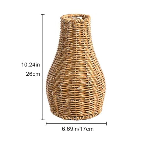 Conteneurs d'arrangement de fleurs en rotin rustique