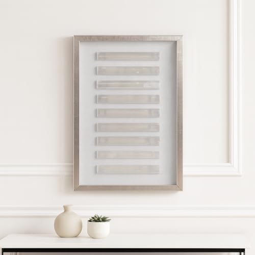 Decorative Stone Shadow Box Art for Home Decor - Framed