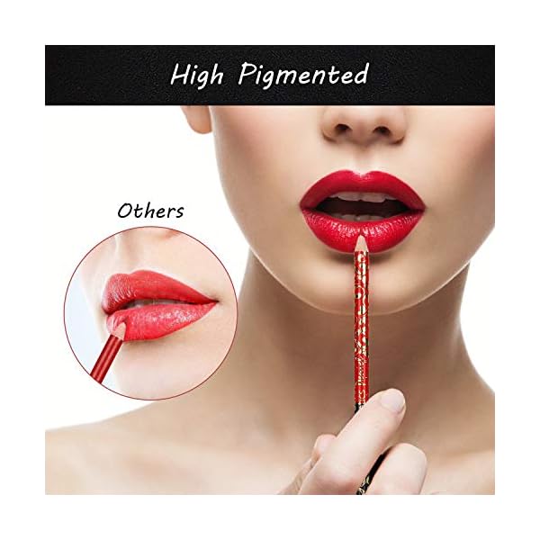 High-Pigmented-Lip-Liner-Set-Pack-of-12-Creamy-and-Smooth-2-in-1-Matte-Make-Up-Lip-Liners-Pencil-for-DailyTravelPartyWork-with-Eyeliner-Function-and-Sharpener High Pigmented Lip Liner Set - Pack of 12 Creamy and Smooth 2-in-1 Matte Make Up Lip Liners Pencil for Daily/Travel/Party/Work, with Eyeliner Function and Sharpener