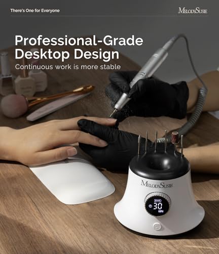 Image of MelodySusie Multifunctional Nail Drill SC320G with Bit & Handpiece Storage | 30000RPM,4000mAh Battery,8-12h Runtime,30 Speed Levels,LED Display,Nail Shaping,Gel Removal