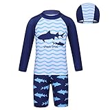 Passende Badekappe, Hosenbund mit Tunnelzug zur Anpassung. Süßes und stilvolles Badeanzug für Ihren Jungen.