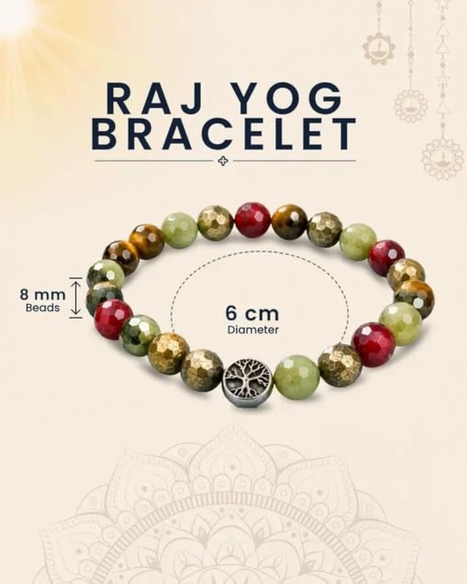 Raj Yog Crystal Beaded Bracelet for Women & Men
