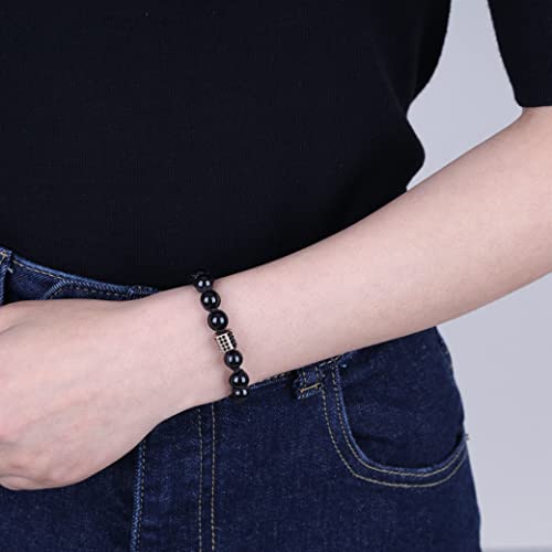 Coai Cz Paved Black Tourmaline Women's Crystal Bracelet #TOP2