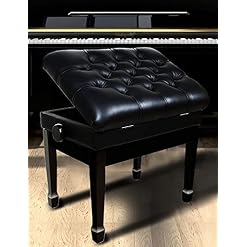 TEmkin Banc de Piano d’artiste en Cuir, Tabouret de Piano Solo avec Compartiment de Rangement et Coussin rembourré, 60 x 40 x 50-60 cm - Les Beatles, Paul McCartney, John Lennon, RIngo Starr, George Harrison TEmkin Banc de Piano d'artiste en Cuir, Tabouret de Piano Solo avec Compartiment de Rangement et Coussin rembourré, 60 x 40 x 50-60 cm – Image 7